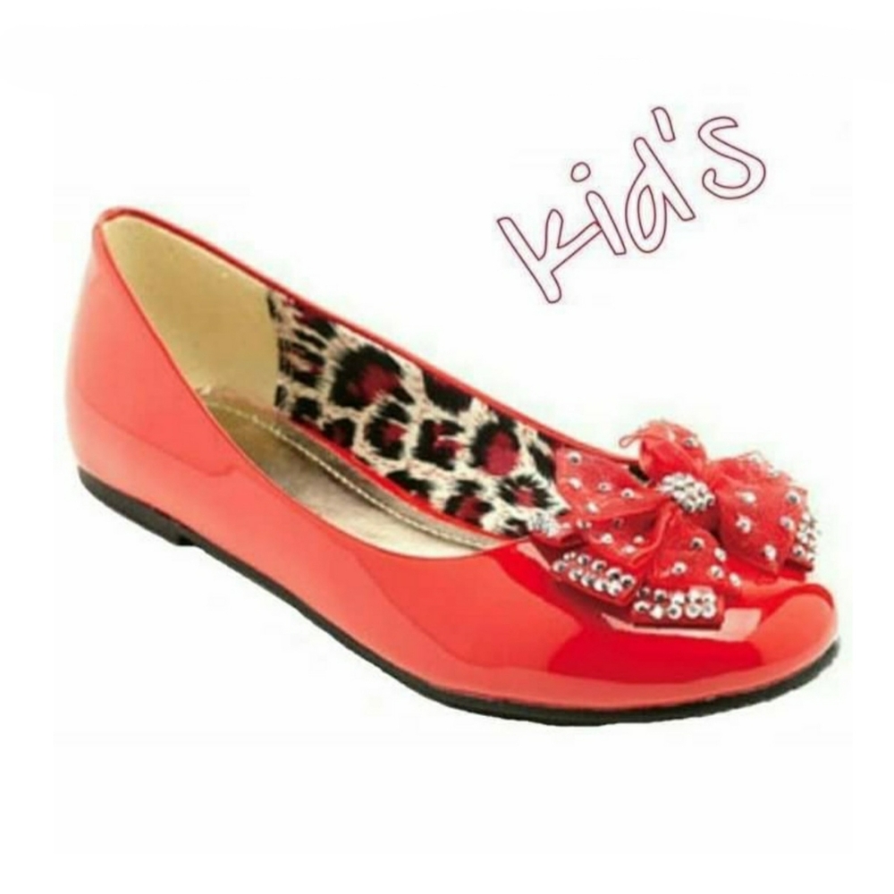 Kids Red Flats